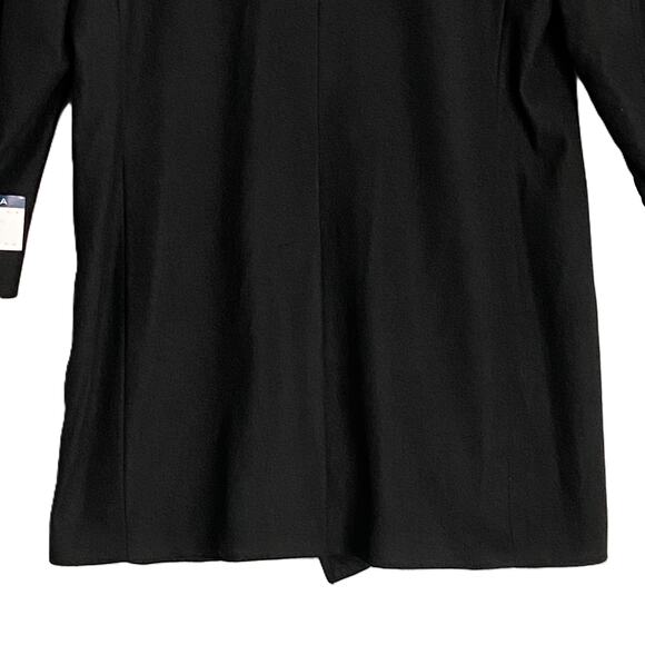Nautica Overcoat Men's 42 Regular Double-Breasted Wool Blend Lined Black NEW - Picture 6 of 10
